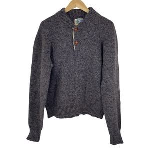Environmental Clothing Co. Henley Pullover Wool Blend Sweater Medium Academia